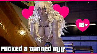 Fucked a tanned MILF l 3d hentai