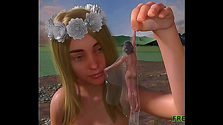 UBERLOOF - RIVER NYMPH FUTA GIANTESS - 3D Comics - Shemale Comics 3D - 3D cartoon Sex