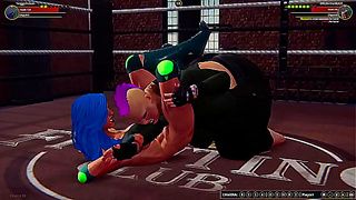 Twiggy Nelson VS BOLDA the BEAST (Naked Fighter 3D)