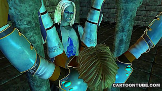 Stunning 3D cartoon ebony elf babe getting fucked