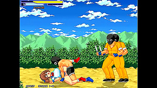 Cute fighter girl having sex with men in Inma fist action hentai game