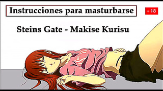 JOI hentai in Spanish with Kurisu from Steins Gate'a special experiment