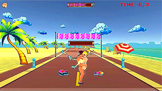 Cute lady in roller skates having sex with men in Rollerbabe new hentai game
