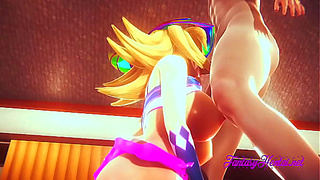 Yu Gi Oh Hentai - Dark Magician Girl blowjob and fucked - Japanese manga anime cartoon 3D