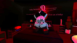 white slut couldn't get enough of this bull cock~ (roblox)