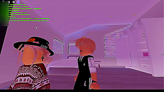 Girl in roblox'made a gentle blowjob at the first meeting