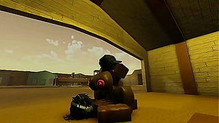 Fat Ass black bitch let me fuck people train ride (Roblox porn)