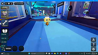 Massacring people in a lame dandy's world fangame on roblox