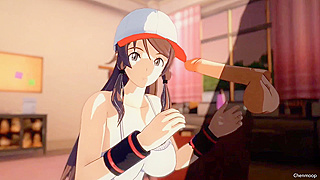Sexy anime babe gets hardcore action in a virtual world scene