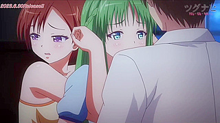 Anime hentai fantasy featuring a seductive encounter between two characters
