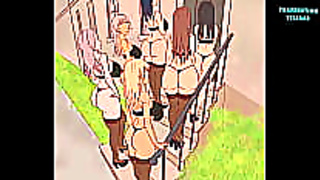 Hot Anime Gangbang Six Girls Take One Lucky Guy's Dick To Heaven!