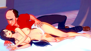 Horny Student Gives School Anime Doggy Style Blowjob for Dick Orgasm