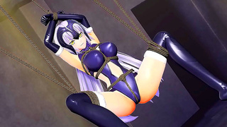New Ecchi Anime Teen Gets Facial Cumshot Outdoors With Big Boob Action!