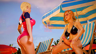 Hot Anime Sluts Ride Big Cocks in Fortnite Themed Hentai Porn Showdown